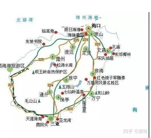 三亚旅游路线详细图