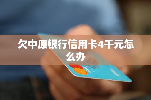 欠中原银行信用卡4千元怎么办